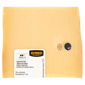 Foto van Jumbo gruyere zwitserse harde kaas 48+ stuk ca. 160g