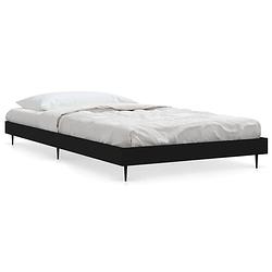 Foto van The living store bedframe - zwart - 203 x 103 x 20 cm - multiplex lattenbodem