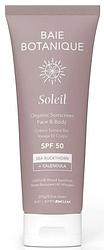 Foto van Baie botanique soleil organic sunscreen face & body spf50