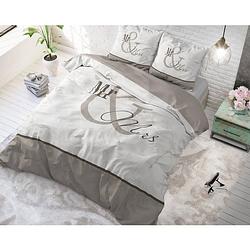 Foto van Dreamhouse bedding dbo dh mr and mrs marble taupe 140x2