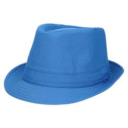 Foto van Kobalt hoedje trilby model voor volwassenen - verkleedhoofddeksels