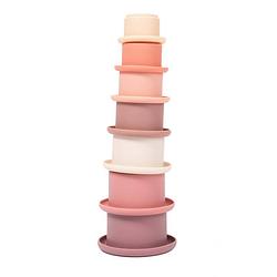 Foto van Bo jungle b- stacking cups stapelbare potjes bad speelgoed lovely pink