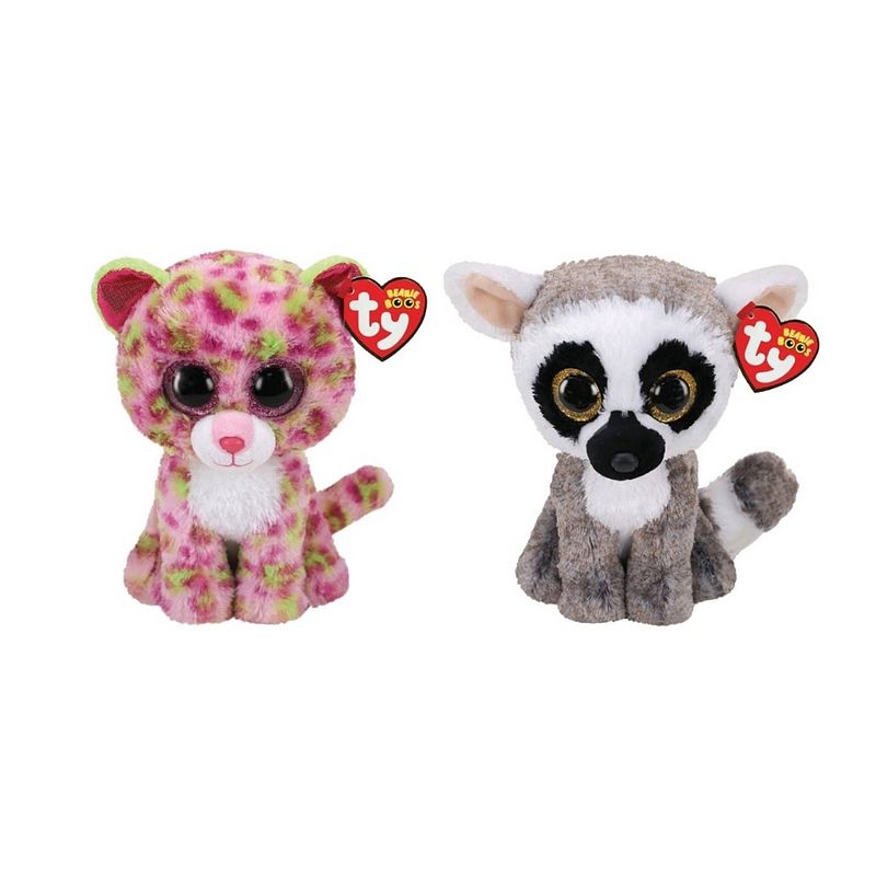 Foto van Ty - knuffel - beanie boo's - lainey leopard & linus lemur