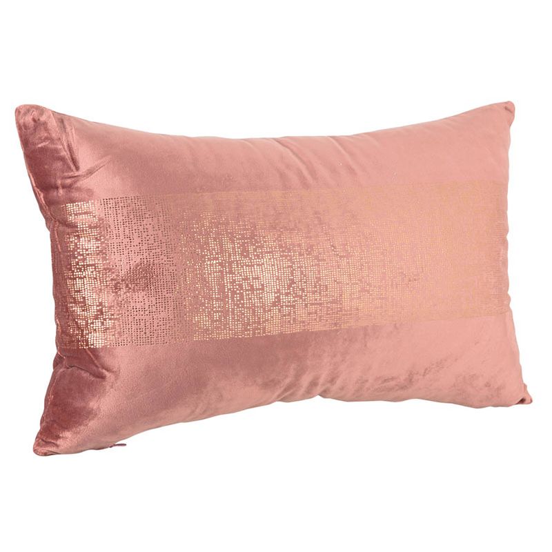 Foto van Casa di elturo velvet kussen sparcle - roze/goud 30 x 50 cm (incl. vulling)