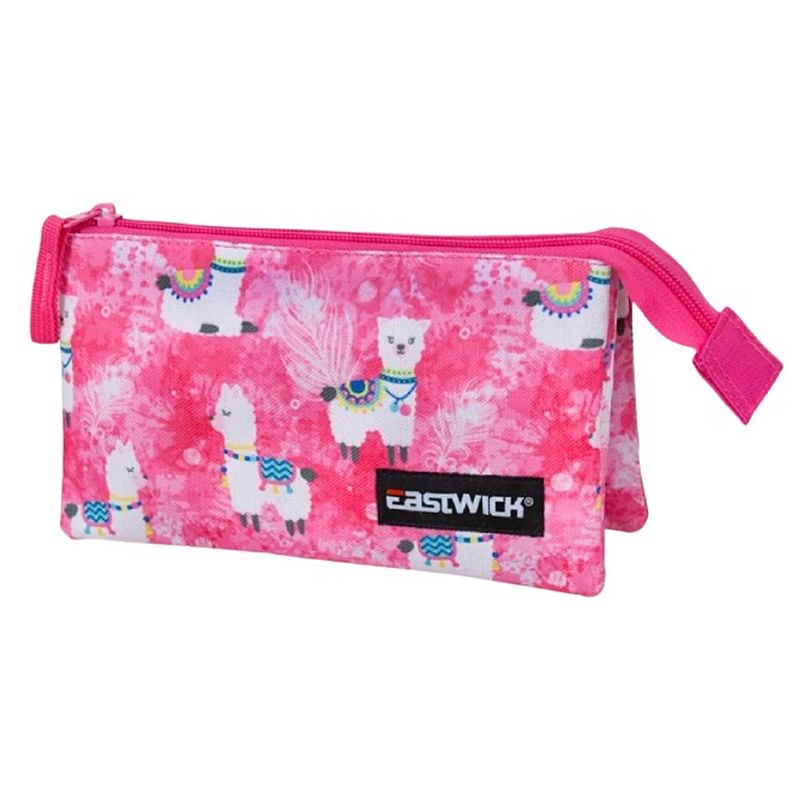 Foto van Eastwick etui lama meisjes 22 x 12,5 cm polyester roze