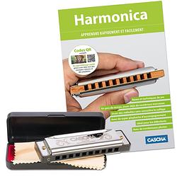 Foto van Cascha hh 1620 fr special blues harmonica set (+ fr boekje etc.)