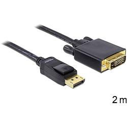 Foto van Delock displayport / dvi adapterkabel displayport stekker, dvi-d 24+1-polige stekker 2.00 m zwart 82591 displayport-kabel