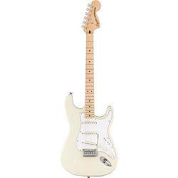 Foto van Squier affinity series stratocaster mn olympic white elektrische gitaar