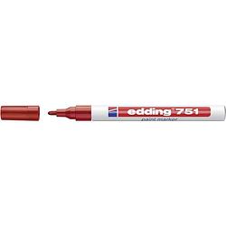 Foto van Edding 4-751002 edding 751 paint marker lakmarker rood 1 mm, 2 mm 1 stuks/pack