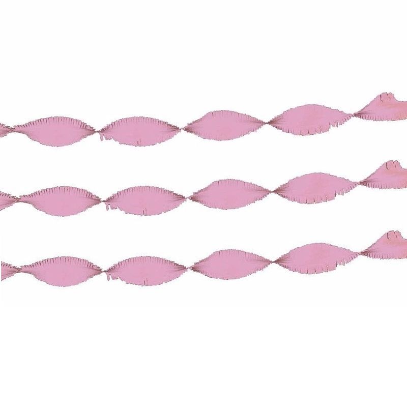Foto van 3x roze feestslingers crepepapier 6 meter - feestslingers