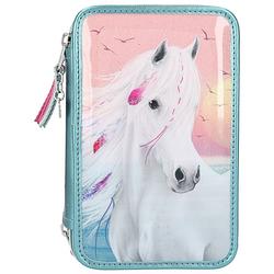 Foto van Miss melody etui summer sun 20 cm polyester turquoise 44-delig