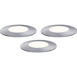 Foto van Paulmann 93949 verlichtingssysteem plug&shine led-buiteninbouwlampen (uitbreidingsset) set van 3 stuks led 7.5 w warmwit zilver