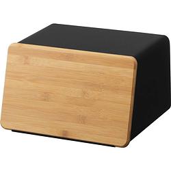 Foto van Yamazaki bread case with removable lid - tower - black