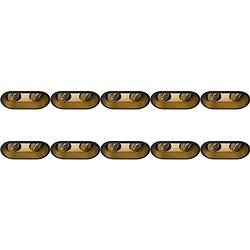 Foto van Spot armatuur 10 pack - pragmi zano pro - gu10 fitting - inbouw ovaal dubbel - mat zwart/goud - aluminium - kantelbaar -