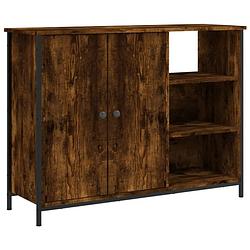 Foto van Vidaxl dressoir 100x33x75 cm bewerkt hout gerookt eikenkleurig