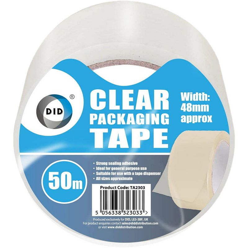 Foto van Did verpakkingstape transparant 50 meter - tape (klussen)