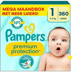 Foto van Pampers - premium protection - maat 1 - mega maandbox - 360 stuks - 2/5 kg