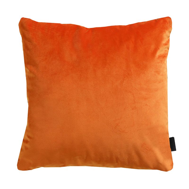 Foto van Madison sierkussen 45x45 velvet - orange piping full