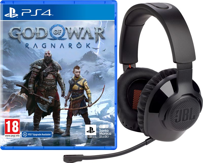 Foto van God of war ragnarok standard edition ps4 + jbl quantum 350 wireless