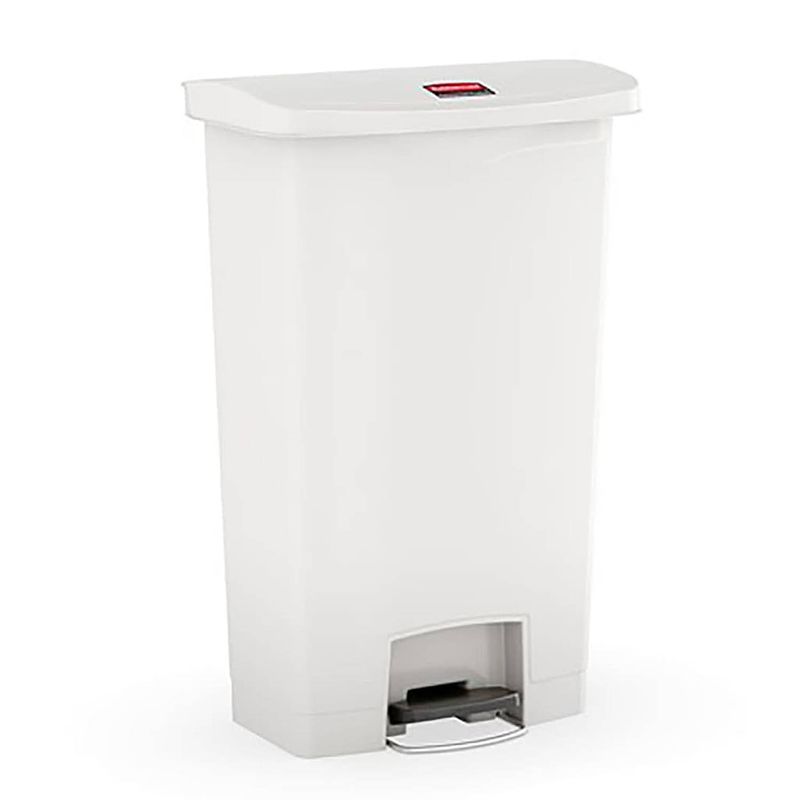 Foto van Rubbermaid pedaalemmer slim jim 50 l wit