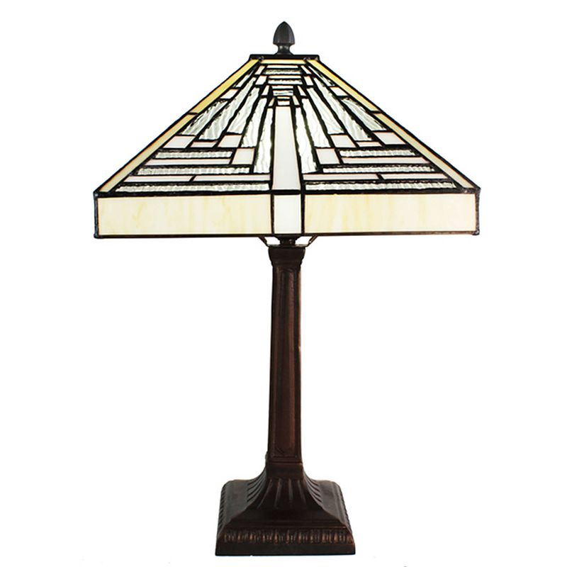 Foto van Haes deco - tiffany tafellamp 31x31x48 cm fitting e27 / lamp max 1x60w