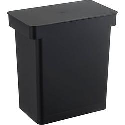 Foto van Yamazaki airtight trash can with caster - tower - black