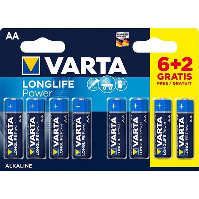 Foto van Batterijen aa penlite (8x) - set van 8 varta aa penlite batterijen voor max keyboards (kb1, kb2, kb4, kb7 & kb8)