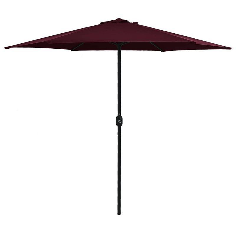 Foto van Vidaxl parasol met aluminium paal 270x246 cm bordeauxrood