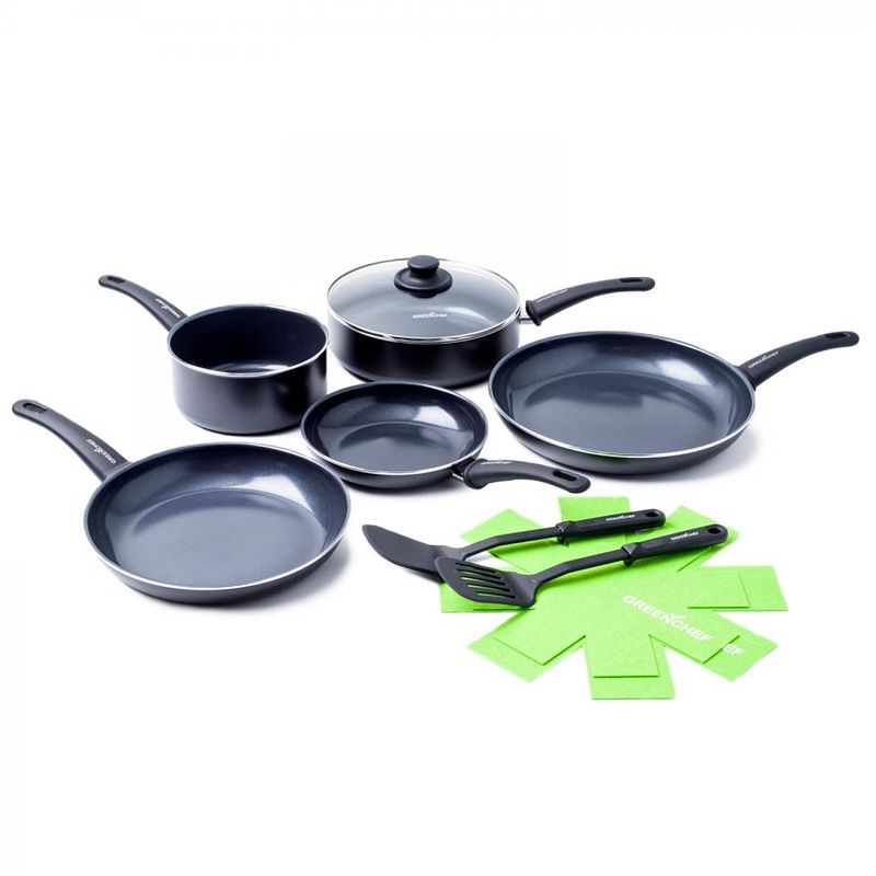 Foto van Greenchef™ soft grip keramische pannenset - 9-delig