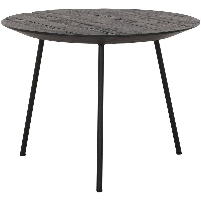 Foto van Dtp home coffee table jupiter medium black,37xø50 cm, recycled teak...