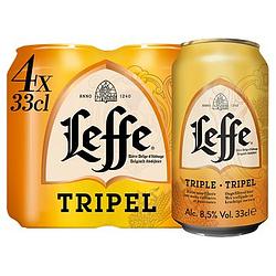 Foto van 2e halve prijs | leffe tripel blik 4 x 330ml aanbieding bij jumbo