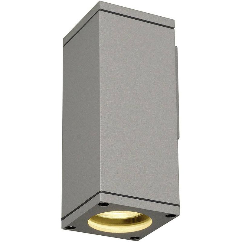 Foto van Slv theo wall 229524 buitenlamp (wand) led gu10 35 w zilver-grijs