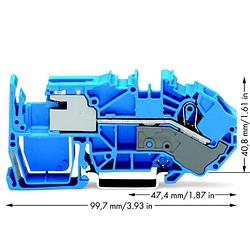 Foto van Wago 2016-7714 scheidingsklem 12 mm veerklem toewijzing: n blauw 20 stuk(s)