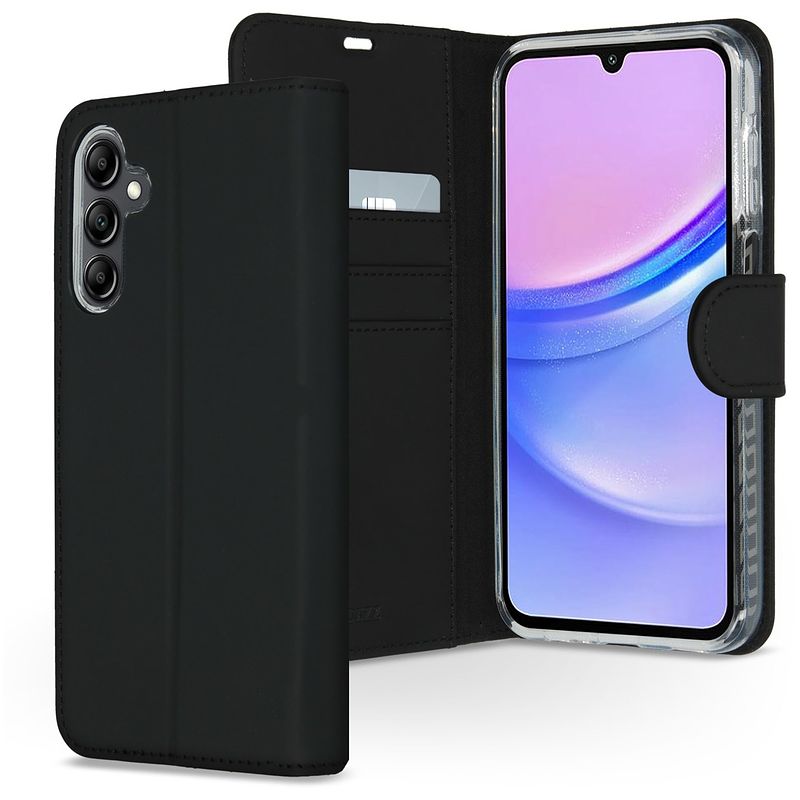 Foto van Accezz wallet softcase bookcase samsung galaxy a15 (5g/4g) telefoonhoesje zwart