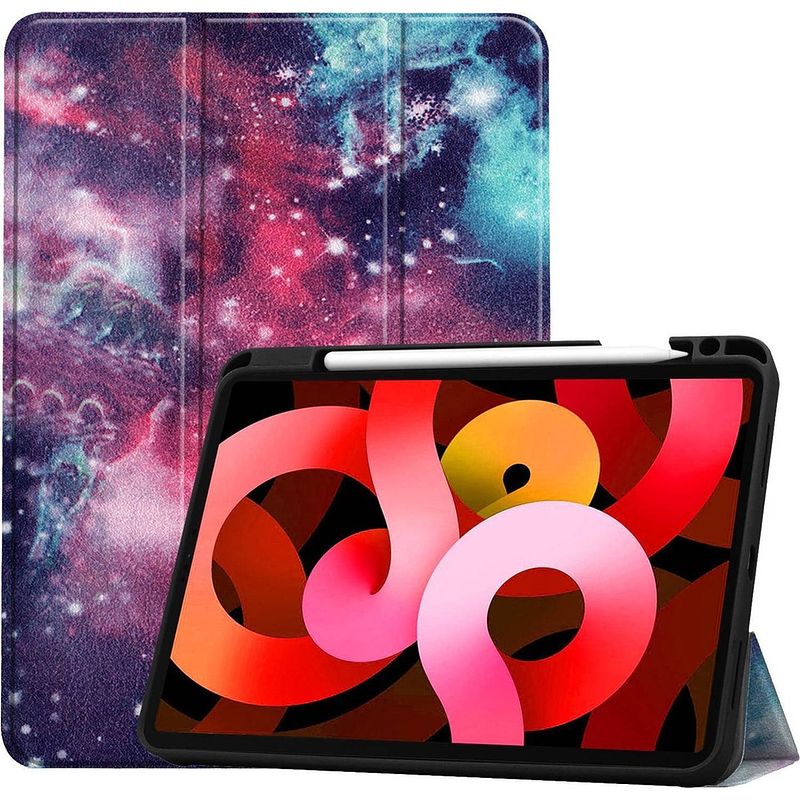 Foto van Basey ipad air 4 2020 hoes case hoesje galaxy uitsparing apple pencil ipad air 2020 10.9 inch