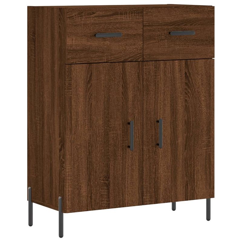 Foto van Vidaxl dressoir 69,5x34x90 cm bewerkt hout bruineikenkleurig