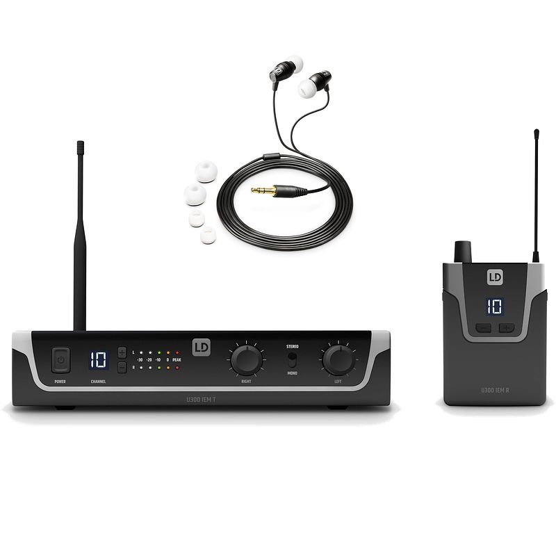 Foto van Ld systems u306 iem hp set met in-ears (655-679 mhz)