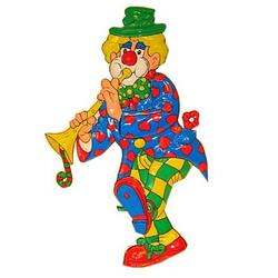 Foto van Wanddecoratie carnaval clown 70 cm - feestdecoratievoorwerp