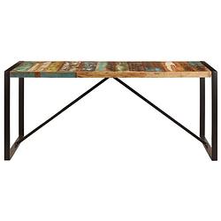 Foto van The living store eettafel rustieke stijl - gerecycled hout - 180x90x75 cm