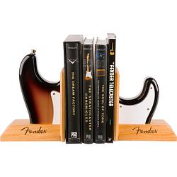 Foto van Fender strat body bookends sunburst boekensteunen