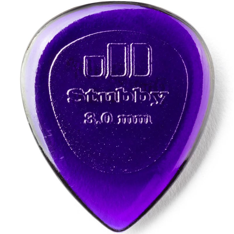 Foto van Dunlop stubby jazz 3.0mm plectrum paars