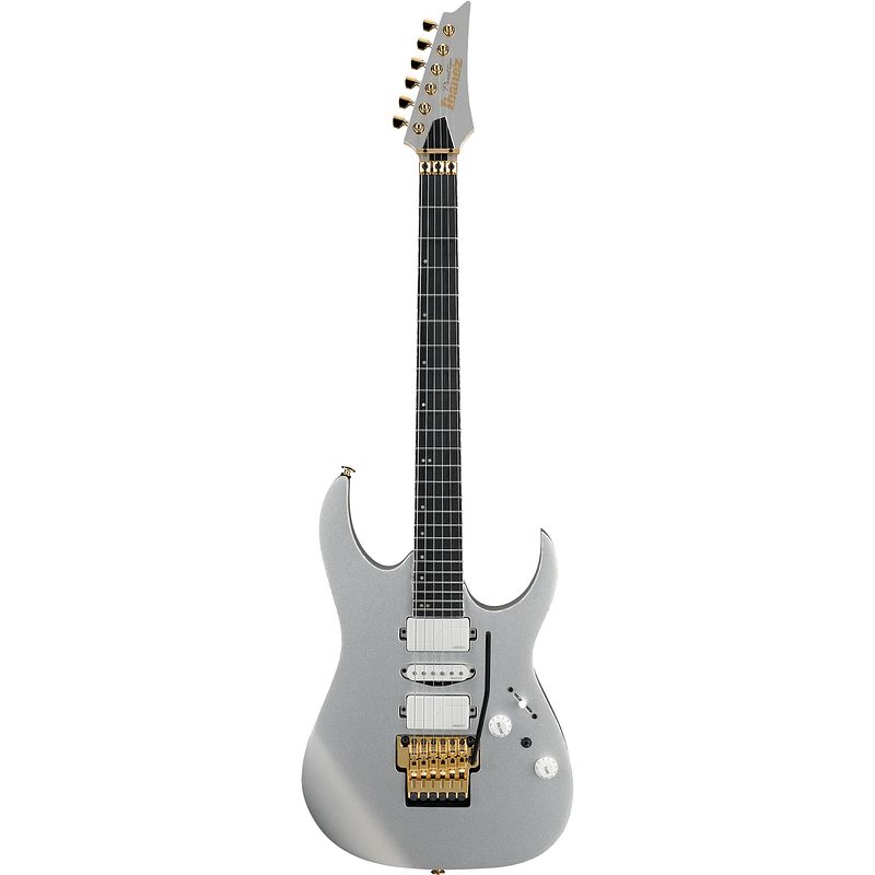 Foto van Ibanez prestige rg5170g-svf silver flat elektrische gitaar