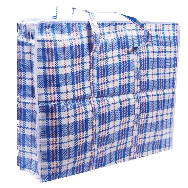 Foto van Opbergtas/hoes voor kussen/deken/dekbed/slaapzak 80 x 70 x 30 cm blauw - shoppers