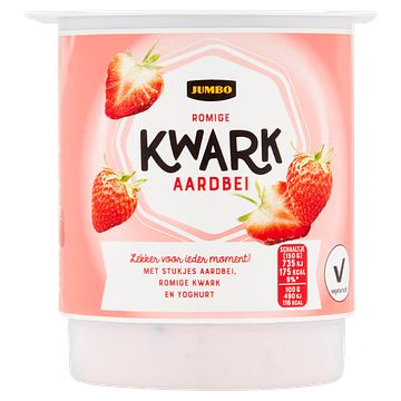 Foto van Jumbo romige kwark aardbei 450g