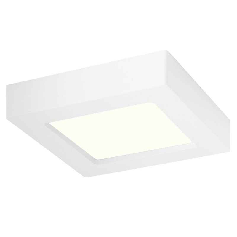 Foto van Led downlight slim pro - aigi strilo - opbouw vierkant 6w - natuurlijk wit 4000k - mat wit - kunststof