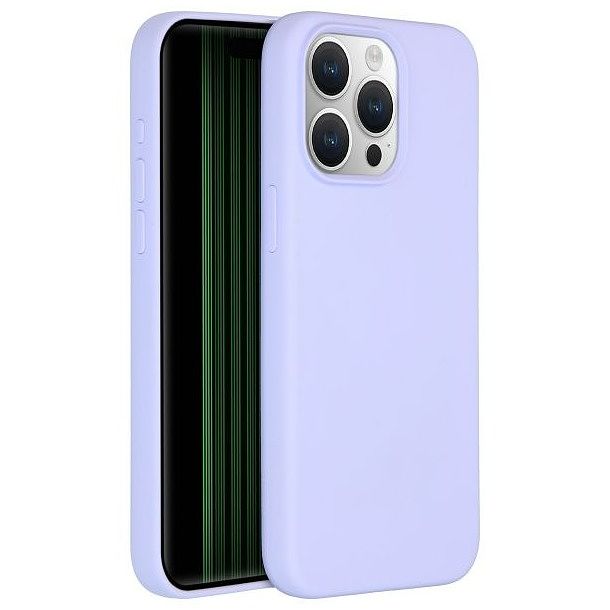 Foto van Accezz liquid silicone backcover met magsafe iphone 15 pro max telefoonhoesje paars