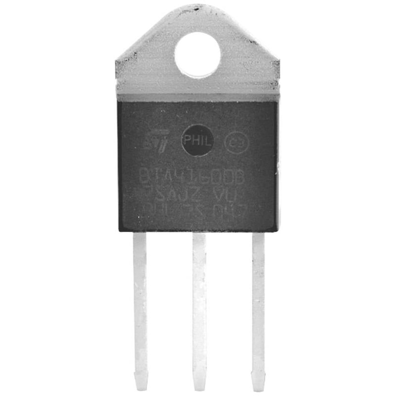 Foto van Stmicroelectronics bta41-600brg triac top-3 40 a 600 v tube