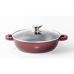 Foto van Platinum braadpan - antiaanbak - 24cm - burgundy