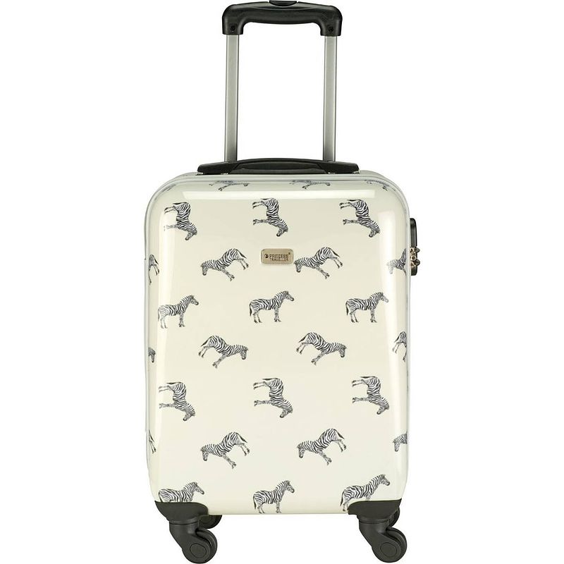 Foto van Princess traveller trendy animal collection - zebra - wit - 56cm