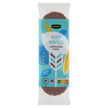 Foto van Jumbo rijstwafels melkchocolade coating 9 stuks 150g